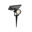 Faretto LED da Giardino con Picchetto Colore Nero Con Pannello Solare 2W 4000K IP65 SKU-6661