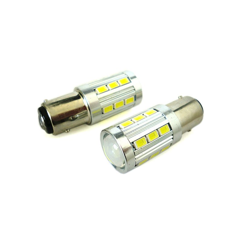 Lampada Led BAY15D 1157 P21/5W 12V 24V 21 Smd 5730 Colore Rosso Luci Posizione Stop Auto Camion Super Luminoso
