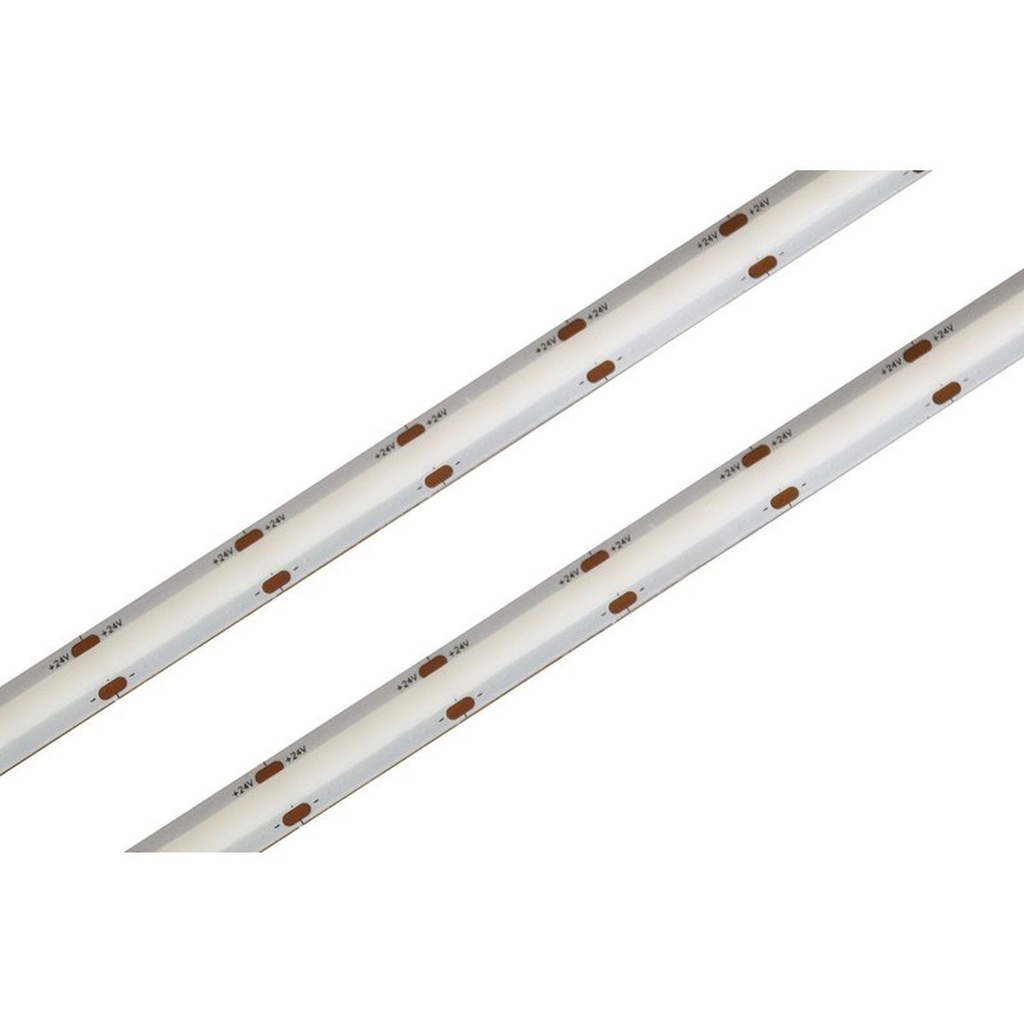 Striscia LED COB Super Luminosa 24V, 15W/M, 140LM/W, CRI 90, Passo 10mm, Tagliabile ogni 2,5cm, Lunghezza 5 Metri, Dimmerabile PWM, Bianco Caldo 3000K MS22523
