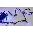 Luci Per Natale Catena 100 Led 9M Colore Blu IP44 Lucciole Per Decorazioni Natalizie Con Filo Verde