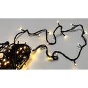 Luci Per Natale Catena 100 Led 9M Colore Bianco Caldo Giallo IP44 Lucciole Per Decorazioni Natalizie Con Filo Verde