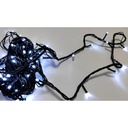 Luci Per Natale Catena 100 Led 9M Colore Bianco Freddo IP44 Lucciole Per Decorazioni Natalizie Con Filo Verde