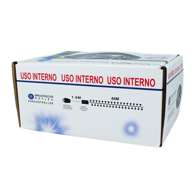 Luci Per Natale Catena 500 Led 40M Colore RGB Colorati IP44 Lucciole Decorative Natalizie Con Filo Verde