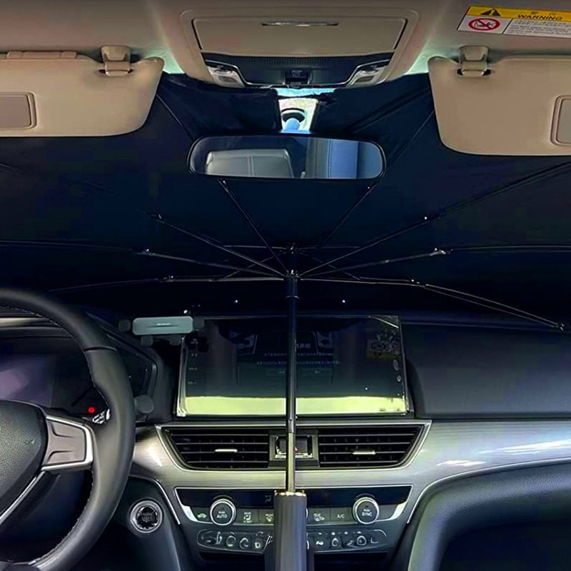 Ombrello Parasole Auto per Parabrezza Apertura Su Specchio Retrovisiore Taglia Grande 140X79cm