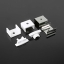 Profilo in Alluminio Colore Silver per Strip LED Copertura Satinata 2000x24.7x7mm SKU-10320