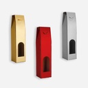 Set 6 Borse Regalo di Natale per Vino Singolo Posto Colore Oro Rosso e Argento 9x39x9 cm 