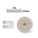 Paraspifferi Guarnizione Adesiva per Porte 3 Metri x 25mm Isolante Termico e Antispiffero Colore Bianco