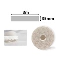 Paraspifferi Guarnizione Adesiva per Porte 3 Metri x 35mm Isolante Termico e Antispiffero Colore Bianco