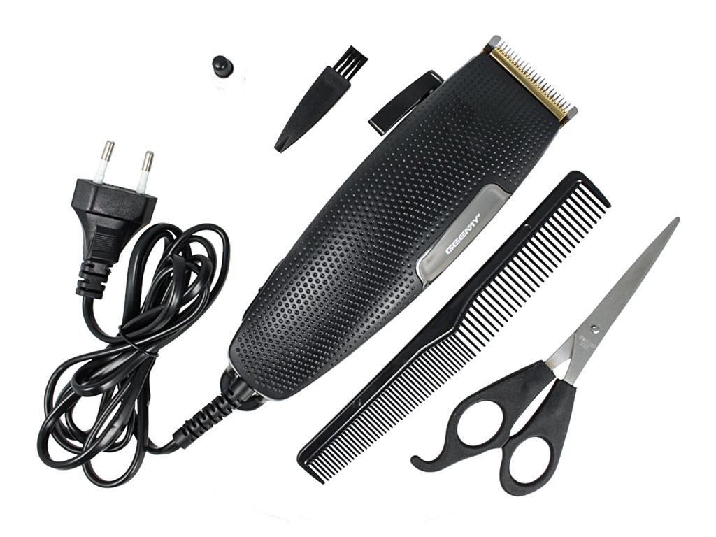 GEMEI GM-806 Tagliacapelli Professionale Con Filo 170cm Lama Titanio Forbici Pettine Inclusi