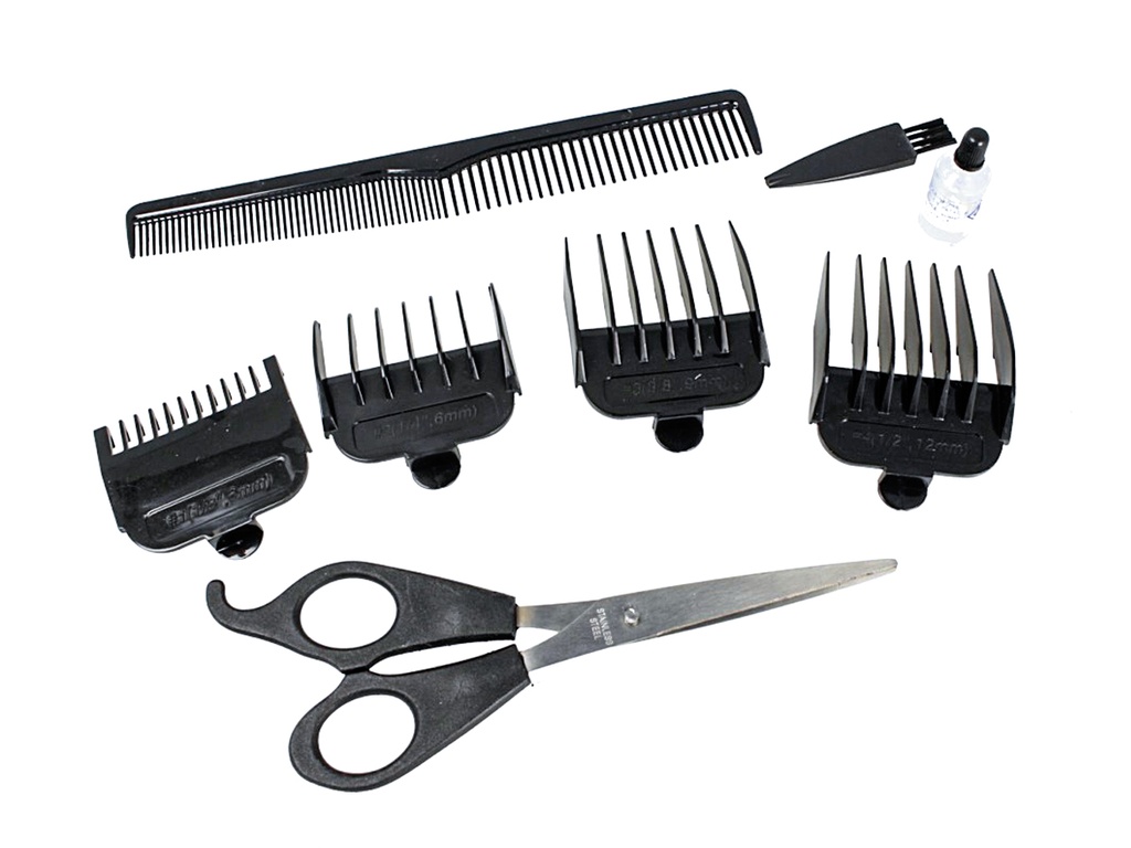 GEMEI GM-806 Tagliacapelli Professionale Con Filo 170cm Lama Titanio Forbici Pettine Inclusi