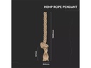 Lampada A Sospensione Attacco E27 Corda Marinaio Nautica Stile Vintage Rope Pendant Filo Lunga 1,5 Metro SKU-3754