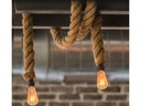 Lampada A Sospensione Attacco E27 Corda Marinaio Nautica Stile Vintage Rope Pendant Filo Lunga 1,5 Metro SKU-3754