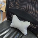 2 Pezzi Cuscini Poggiatesta Auto Ergonomici e Traspiranti Colore Beige