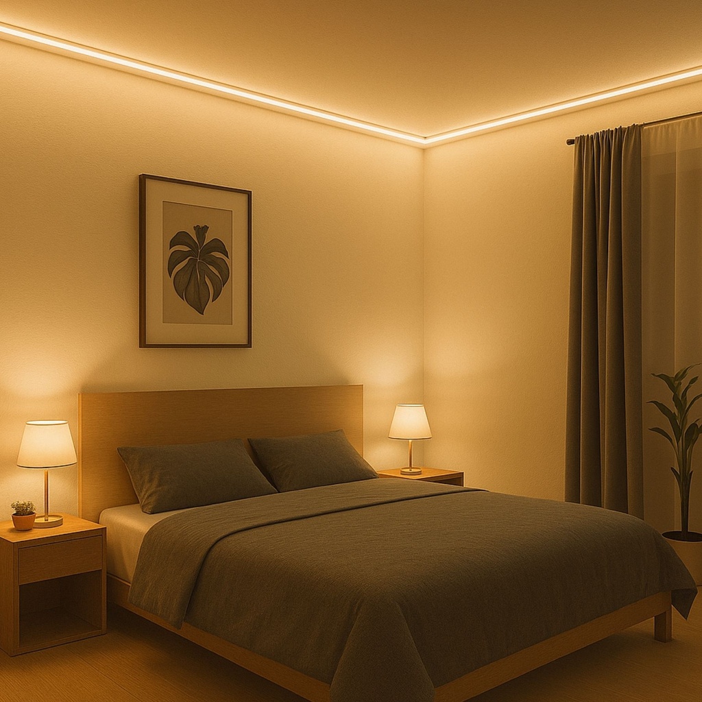 Striscia Luminosa COB 50M 8W/M 220V-240V Luce Calda 3000K 600lm IP65 CRI=80 Angolo 180°