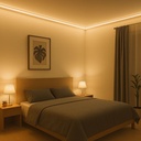 Striscia Luminosa COB 50M 8W/M 220V-240V Luce Calda 3000K 600lm IP65 CRI=80 Angolo 180°