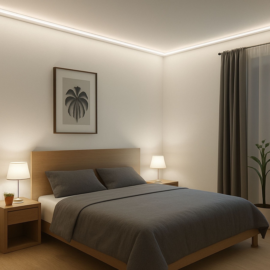 Striscia Luminosa COB 50M 8W/M 220V-240V Luce Naturale 4200K 600lm IP65 CRI=80 Angolo 180°