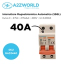 MCB Interruttore Magnetotermico Automatico Curva C 2P 2M 6000A C40A AC 400V IP20 SB6L