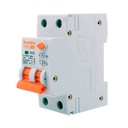 MeanWell RCBO Interruttore Magnetotermico Differenziale Tipo AC Curva C 1P+N 2M 6000A 30mA C6A AC 230V IP20 IEC61009-1