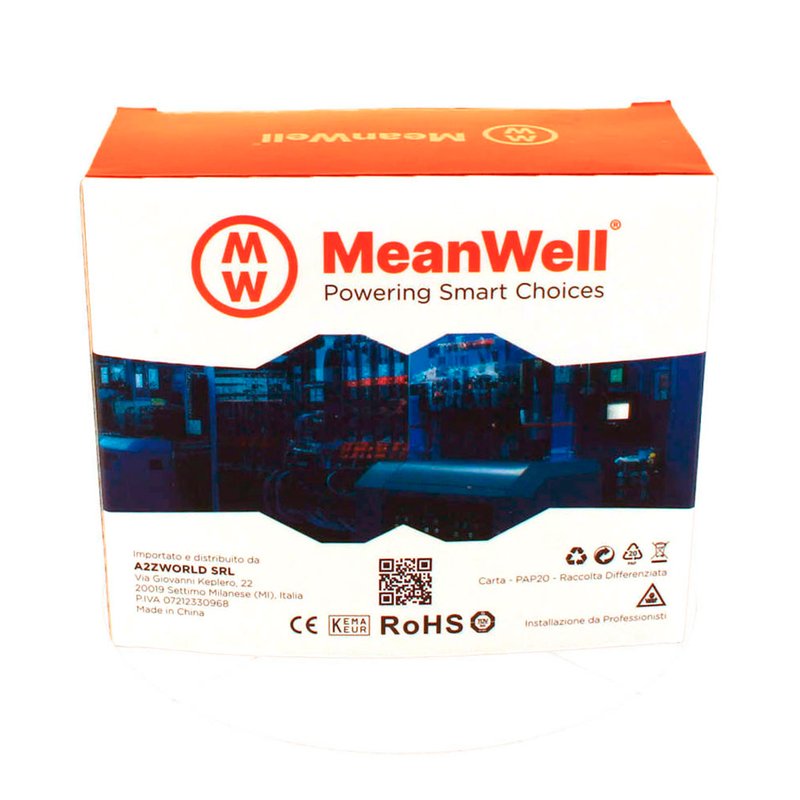 MeanWell RCBO Interruttore Magnetotermico Differenziale Tipo AC Curva C 1P+N 2M 6000A 30mA C6A AC 230V IP20 IEC61009-1