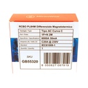 MeanWell RCBO Interruttore Magnetotermico Differenziale Tipo AC Curva C 1P+N 2M 6000A 30mA C20A AC 230V IP20 IEC61009-1