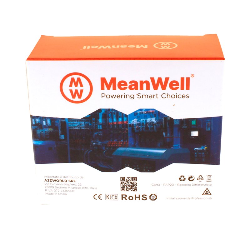 MeanWell RCBO Interruttore Magnetotermico Differenziale Tipo AC Curva C 1P+N 2M 6000A 30mA C32A AC 230V IP20 IEC61009-1