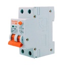 MeanWell RCBO Interruttore Magnetotermico Differenziale Tipo AC Curva C 1P+N 2M 6000A 300mA C6A AC 230V IP20 IEC61009-1
