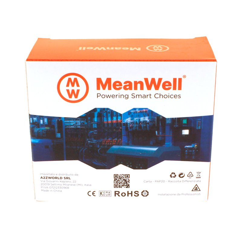 MeanWell RCBO Interruttore Magnetotermico Differenziale Tipo AC Curva C 1P+N 2M 6000A 300mA C10A AC 230V IP20 IEC61009-1