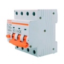 MeanWell RCBO Interruttore Magnetotermico Differenziale Tipo AC Curva C 3P+N 4M 6000A 30mA C10A AC 400V IP20 IEC61009-1