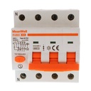 MeanWell RCBO Interruttore Magnetotermico Differenziale Tipo AC Curva C 3P+N 4M 6000A 30mA C20A AC 400V IP20 IEC61009-1