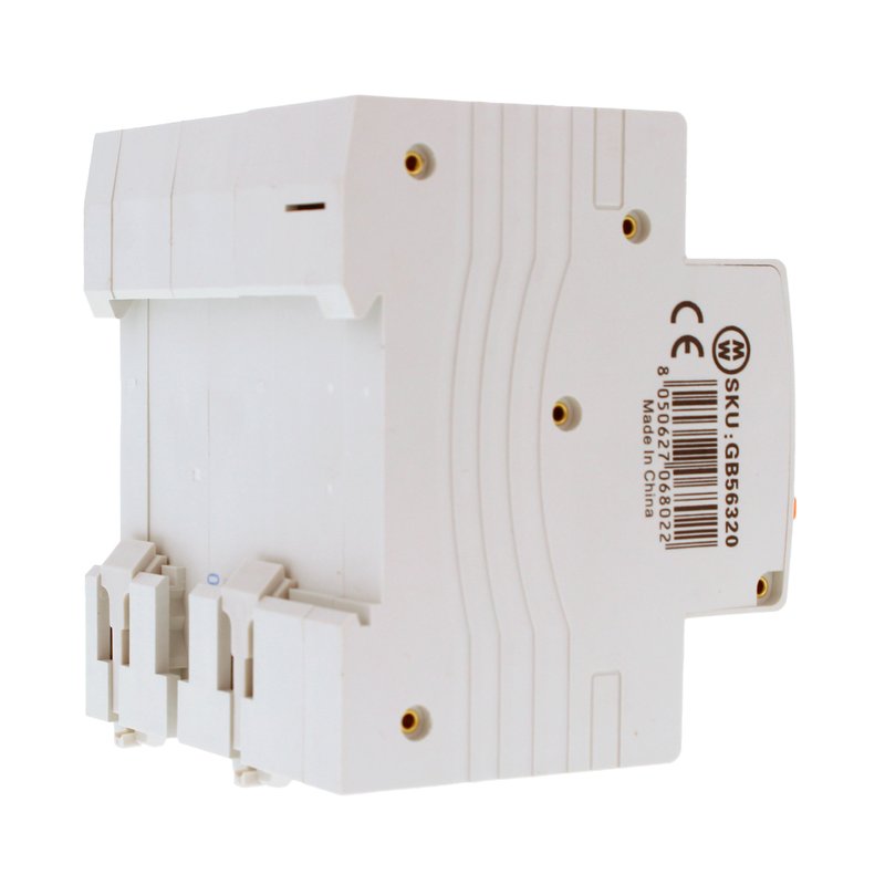 MeanWell RCBO Interruttore Magnetotermico Differenziale Tipo AC Curva C 3P+N 4M 6000A 30mA C20A AC 400V IP20 IEC61009-1