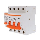 MeanWell RCBO Interruttore Magnetotermico Differenziale Tipo AC Curva C 3P+N 4M 6000A 30mA C32A AC 400V IP20 IEC61009-1