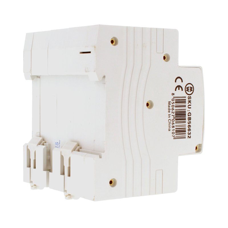 MeanWell RCBO Interruttore Magnetotermico Differenziale Tipo AC Curva C 3P+N 4M 6000A 300mA C32A AC 400V IP20 IEC61009-1