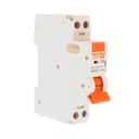MeanWell RCBO Interruttore Magnetotermico Differenziale Tipo AC Curva C 1P+N 1M 6000A 30mA C6A AC 230V IP20 IEC61009-1