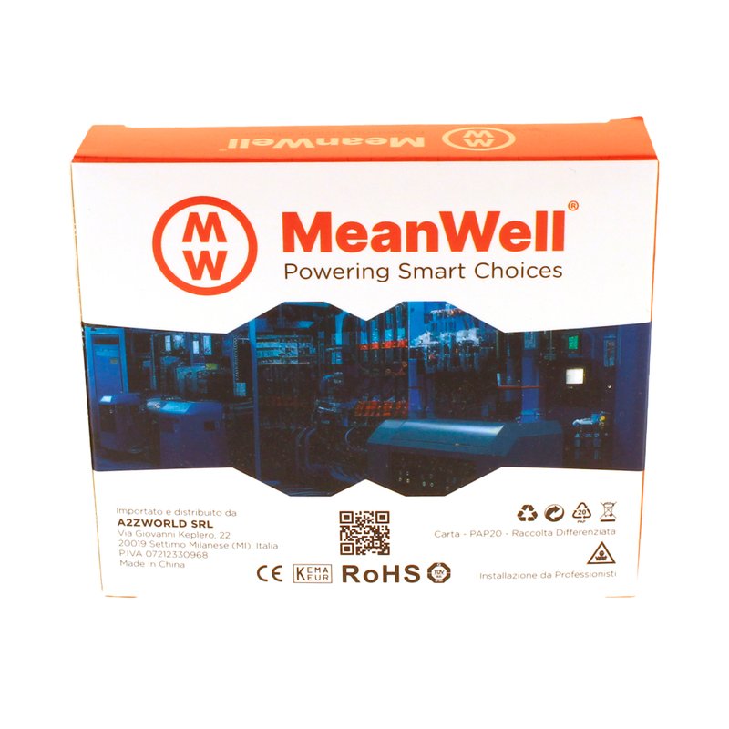 MeanWell RCBO Interruttore Magnetotermico Differenziale Tipo AC Curva C 1P+N 1M 6000A 30mA C10A AC 230V IP20 IEC61009-1
