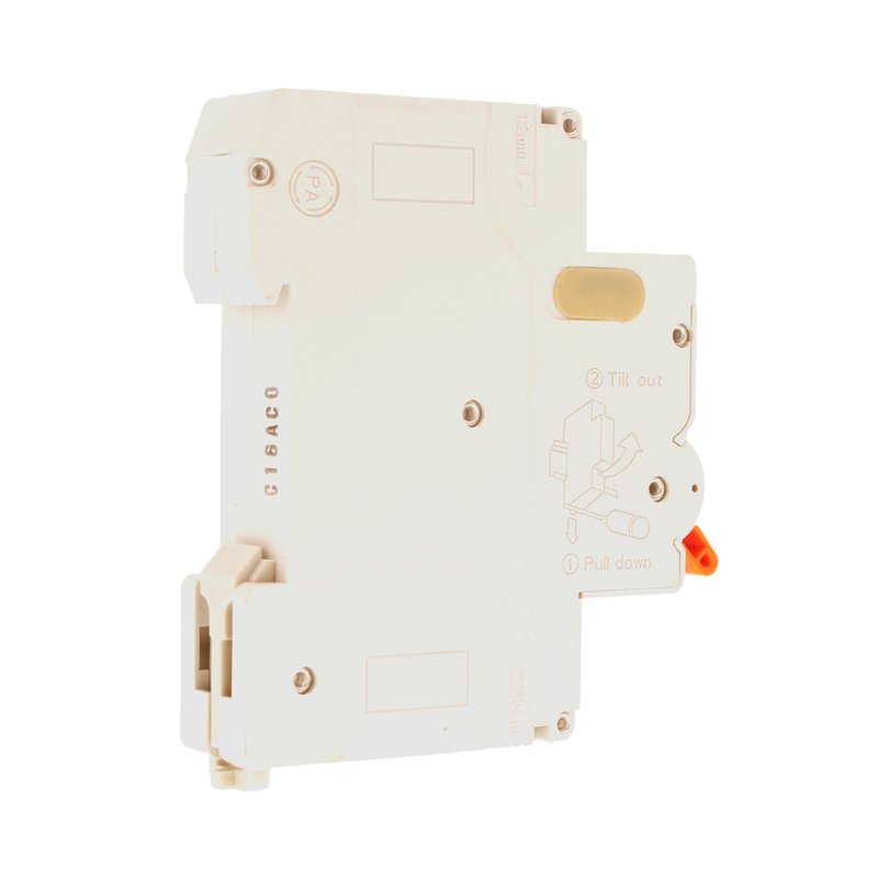 MeanWell RCBO Interruttore Magnetotermico Differenziale Tipo AC Curva C 1P+N 1M 6000A 30mA C16A AC 230V IP20 IEC61009-1