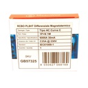 MeanWell RCBO Interruttore Magnetotermico Differenziale Tipo AC Curva C 1P+N 1M 6000A 30mA C25A AC 230V IP20 IEC61009-1