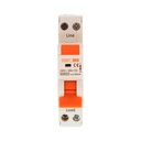 RCBO Interruttore Magnetotermico Differenziale Tipo AC Curva C 1P+N 1M 6000A 30mA C32A AC 230V IP20 IEC61009-1