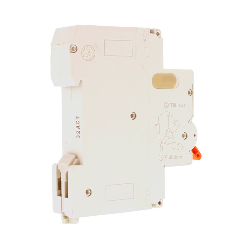 MeanWell RCBO Interruttore Magnetotermico Differenziale Tipo AC Curva C 1P+N 1M 6000A 30mA C32A AC 230V IP20 IEC61009-1