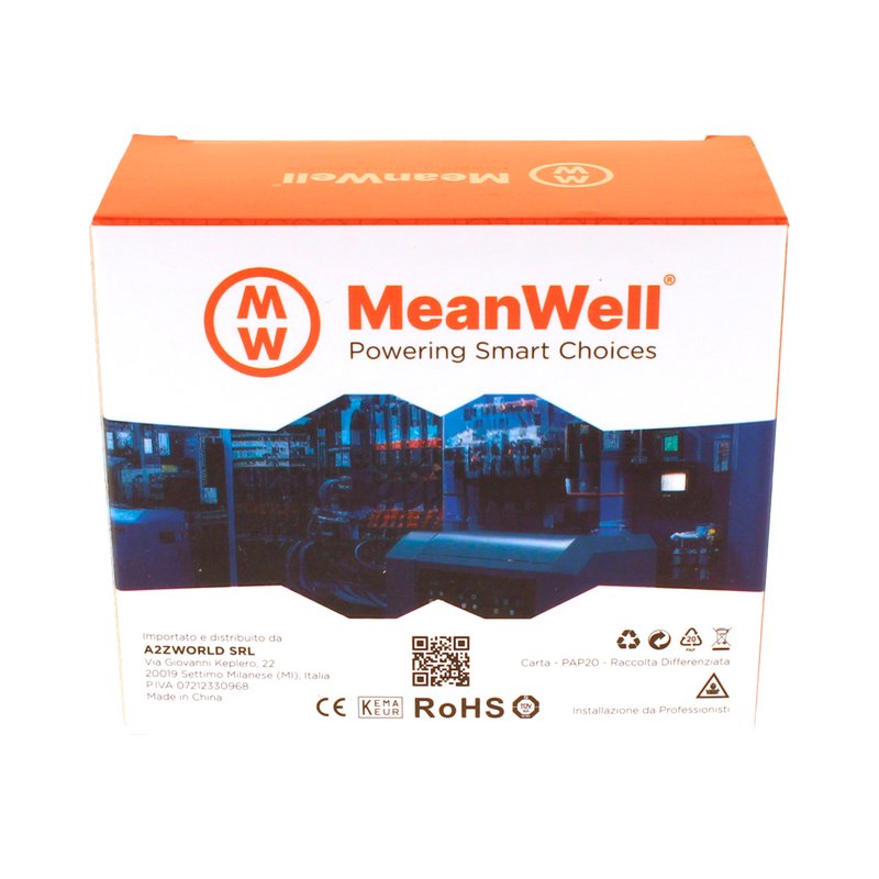 MeanWell RCBO Interruttore Magnetotermico Differenziale Tipo A Curva C 1P+N 2M 6000A 30mA C6A AC 230V IP20 IEC61009-1