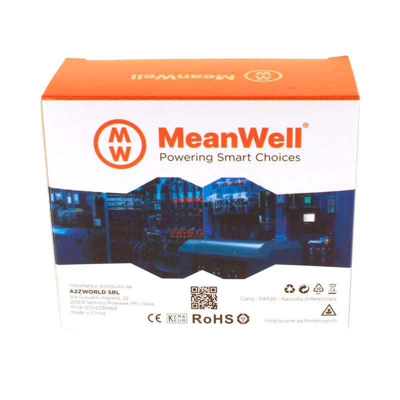 MeanWell RCBO Interruttore Magnetotermico Differenziale Tipo A Curva C 1P+N 2M 6000A 30mA C16A AC 230V IP20 IEC61009-1
