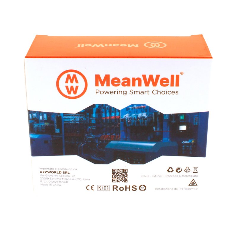 MeanWell RCBO Interruttore Magnetotermico Differenziale Tipo A Curva C 1P+N 2M 6000A 30mA C20A AC 230V IP20 IEC61009-1