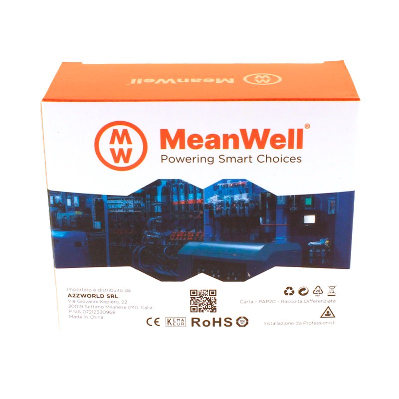 MeanWell RCBO Interruttore Magnetotermico Differenziale Tipo A Curva C 1P+N 2M 6000A 30mA C25A AC 230V IP20 IEC61009-1