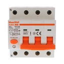 MeanWell RCBO Interruttore Magnetotermico Differenziale Tipo A Curva C 3P+N 4M 6000A 30mA C20A AC 400V IP20 IEC61009-1