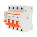 MeanWell RCBO Interruttore Magnetotermico Differenziale Tipo A Curva C 3P+N 4M 6000A 30mA C25A AC 400V IP20 IEC61009-1