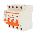 MeanWell RCBO Interruttore Magnetotermico Differenziale Tipo A Curva C 3P+N 4M 6000A 30mA C32A AC 400V IP20 IEC61009-1