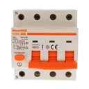 MeanWell RCBO Interruttore Magnetotermico Differenziale Tipo A Curva C 3P+N 4M 6000A 30mA C40A AC 400V IP20 IEC61009-1