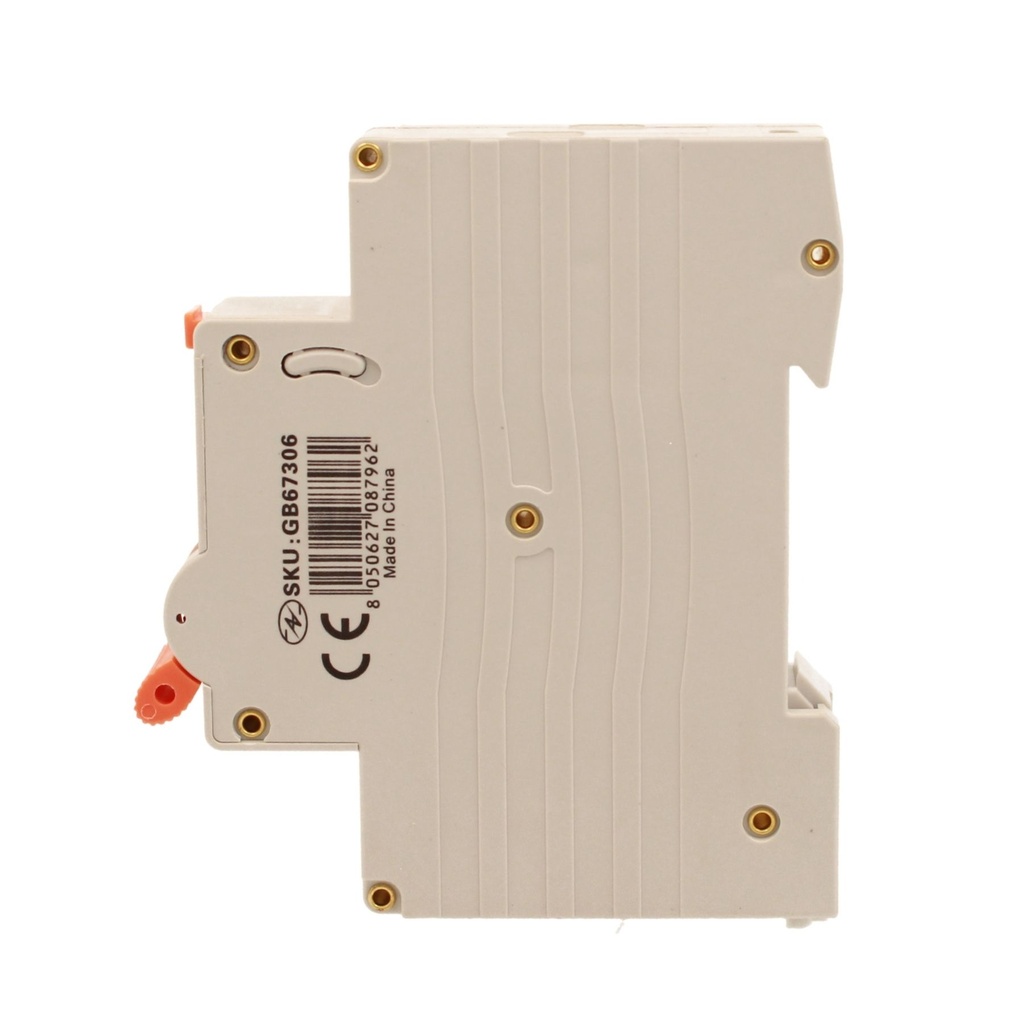 RCBO Interruttore Magnetotermico Differenziale Tipo A Curva C 1P+N 1M 6000A 30mA C6A AC 230V IP20 IEC61009-1 PL8HT GB57306