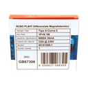 MeanWell RCBO Interruttore Magnetotermico Differenziale Tipo A Curva C 1P+N 1M 6000A 30mA C6A AC 230V IP20 IEC61009-1