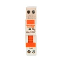 MeanWell RCBO Interruttore Magnetotermico Differenziale Tipo A Curva C 1P+N 1M 6000A 30mA C10A AC 230V IP20 IEC61009-1