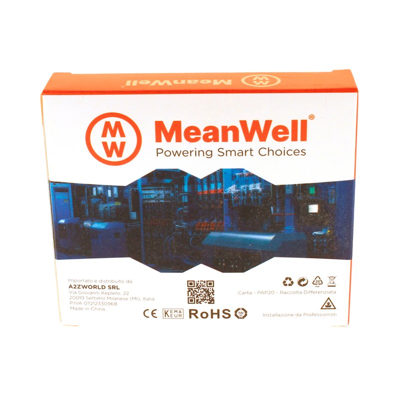 MeanWell RCBO Interruttore Magnetotermico Differenziale Tipo A Curva C 1P+N 1M 6000A 30mA C16A AC 230V IP20 IEC61009-1